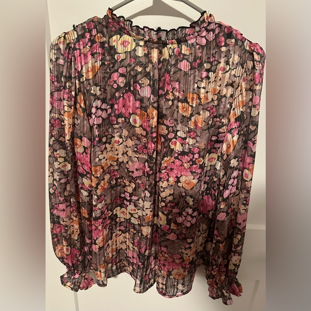 Umgee Women's Floral Ruffle Top - Picture 4 of 8
